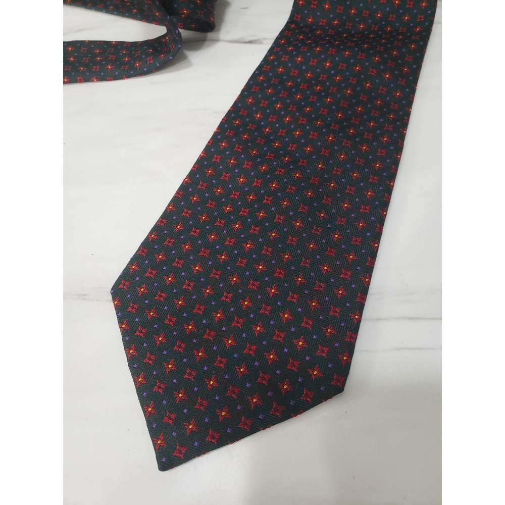 RALPH LAUREN -Mens Necktie Red Green Money Academia Preppy Grandpa‎